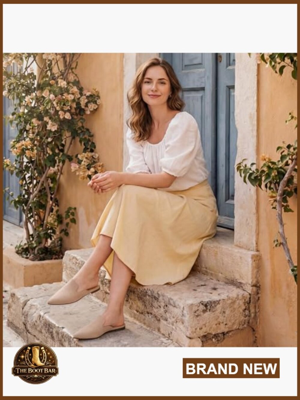 Pointed Toe Mules Slip On Flats Faux Suede Rubber Sole Comfortable Casual Work - Picture 3 of 7